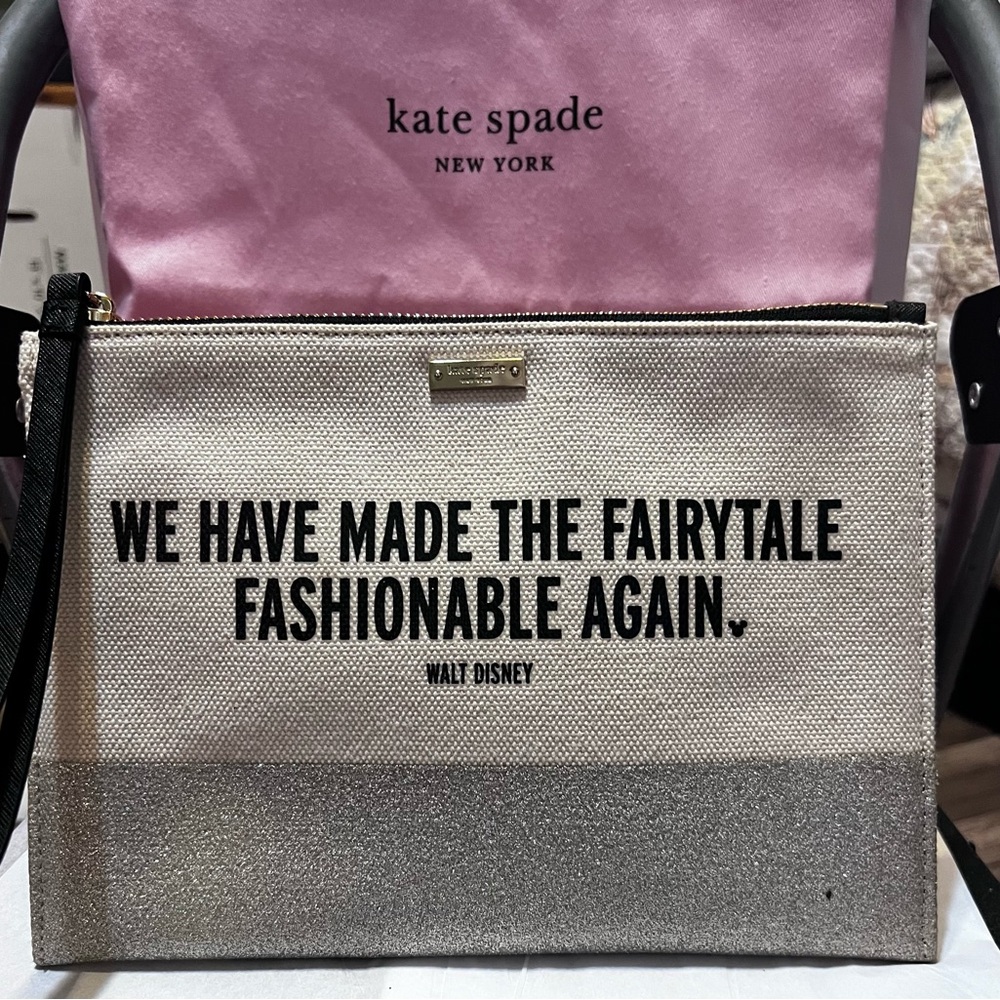 kate spade + Disney Cream and Silver Clutch